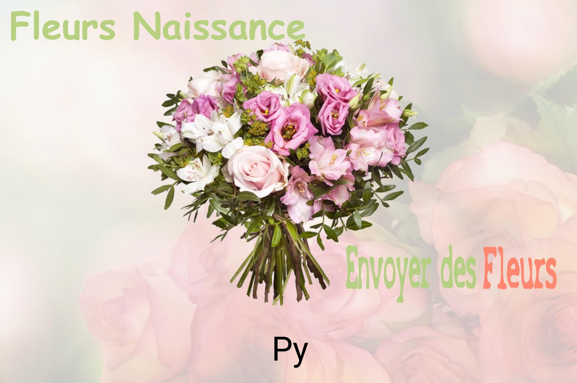 Bouquet de fleurs de naissance livré à Py
